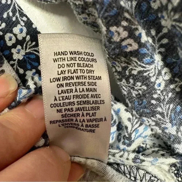 Northern Reflections Boho Blouse Floral /  Lace Blue & White Size Extra Large - Picture 4 of 16